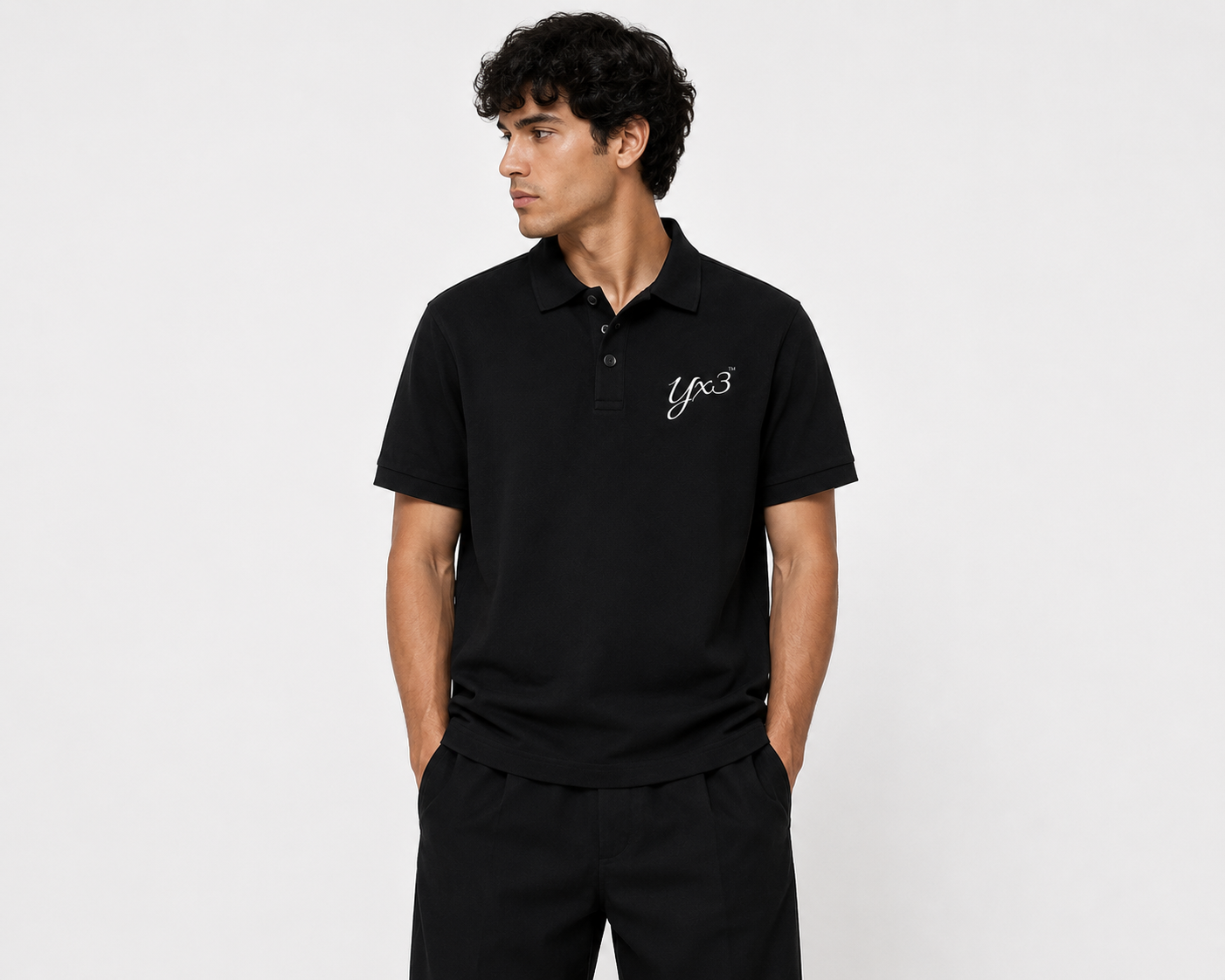 YCubed Premium Polo Shirt – black