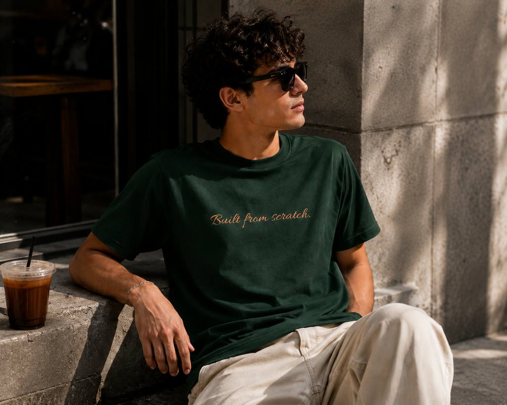 YCubed Built From Scratch™ Washed Oversized Tee (green)