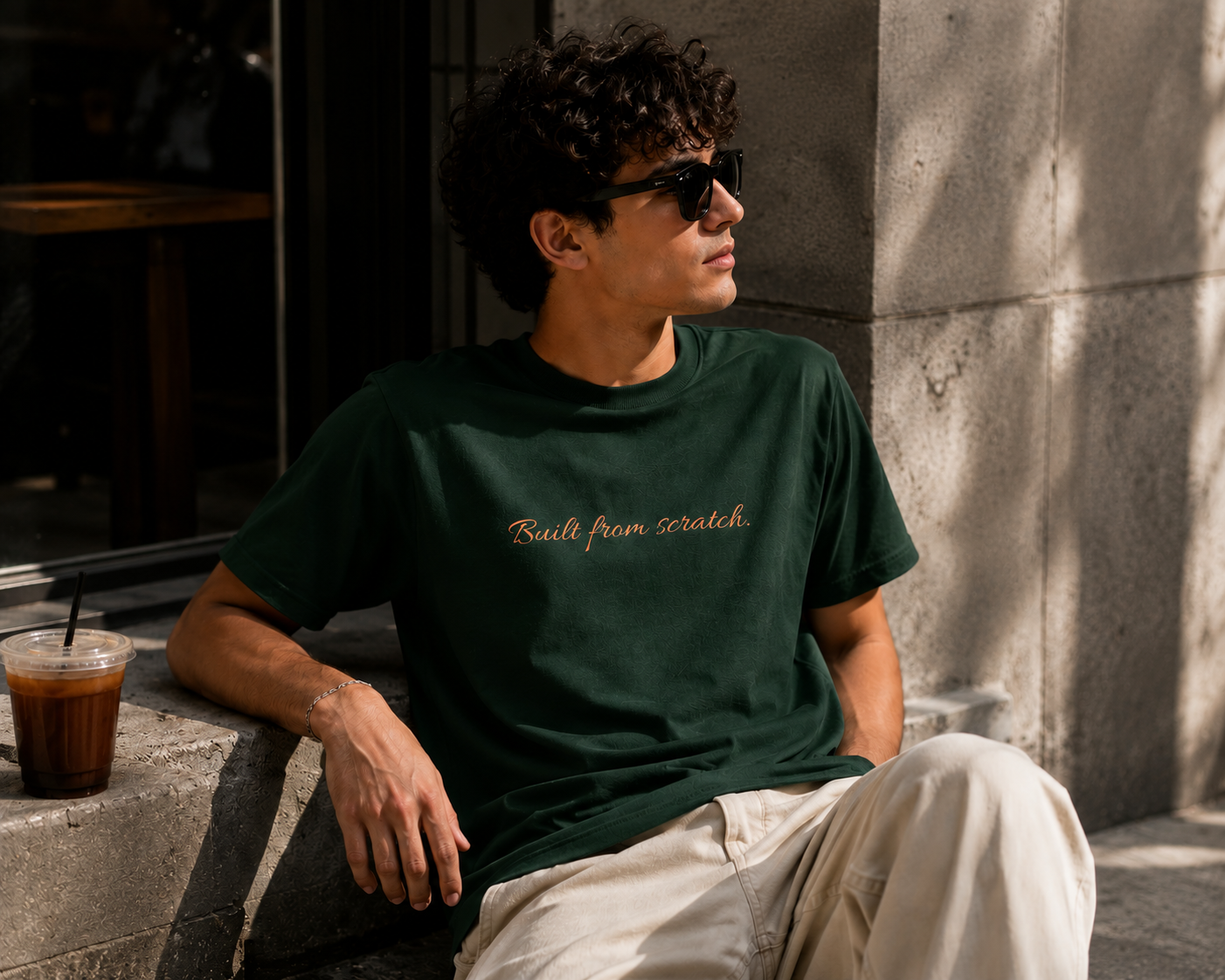 YCubed Built From Scratch™ Washed Oversized Tee (green)