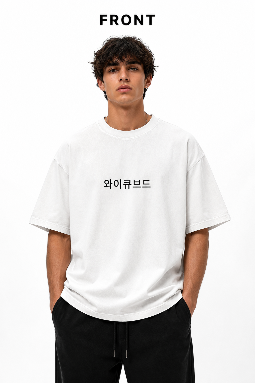 Boulevard™ Premium Washed Oversized Cotton Tee - White