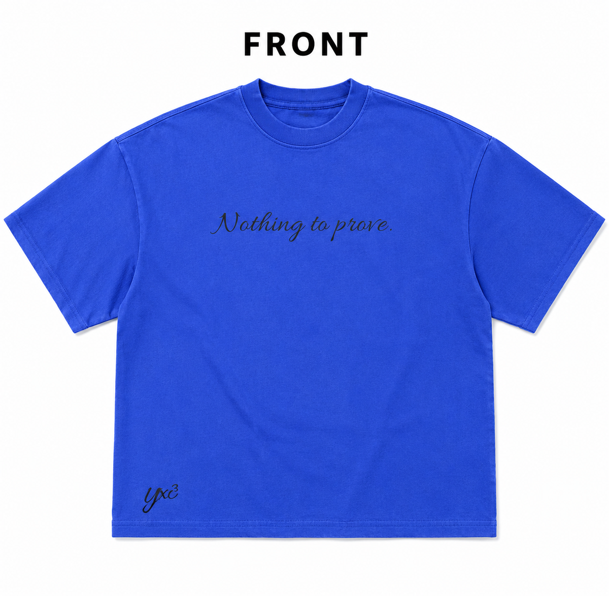 Nothing To Prove™ Premium Parsola Oversized Cotton Tee - Blue
