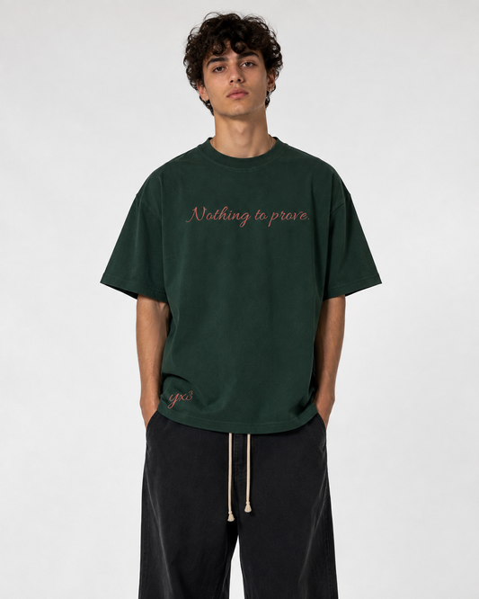 Nothing To Prove™ Premium Washed Oversized Cotton Tee - Green
