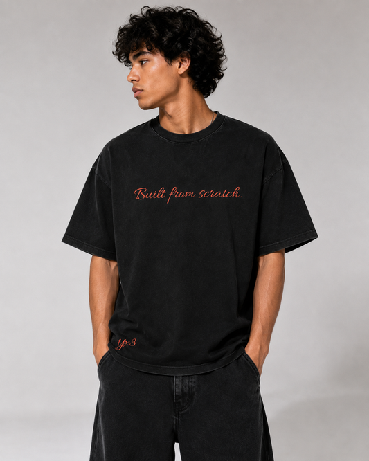 Built From Scratch™ Premium Washed Oversized Cotton Tee - Dark Grey