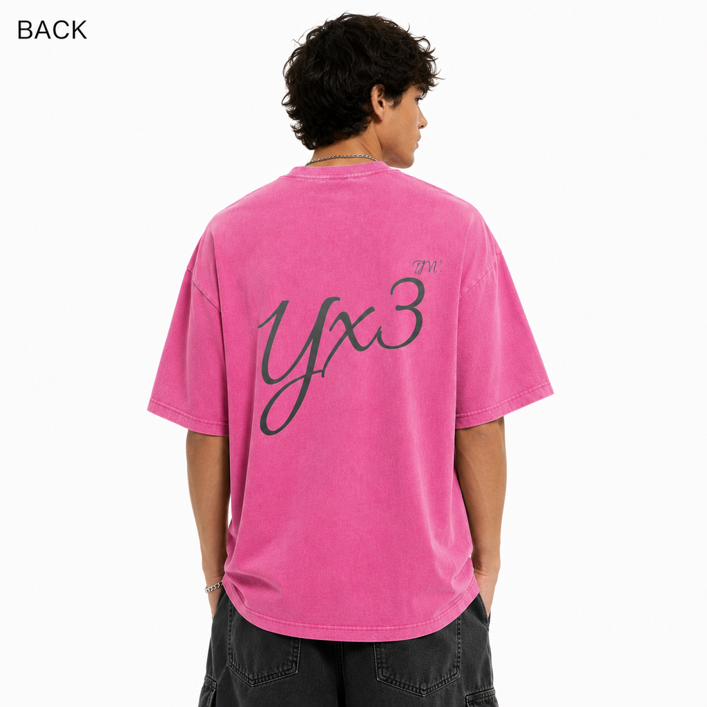YCubed Built From Scratch™ Washed Oversized Tee (pink)