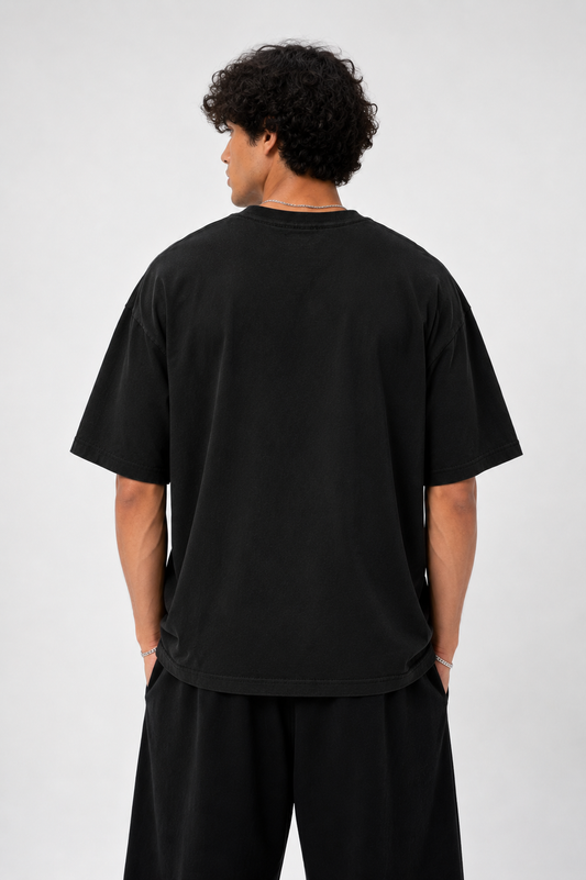 Boulevard™ Premium Oversized Cotton Tee - Black